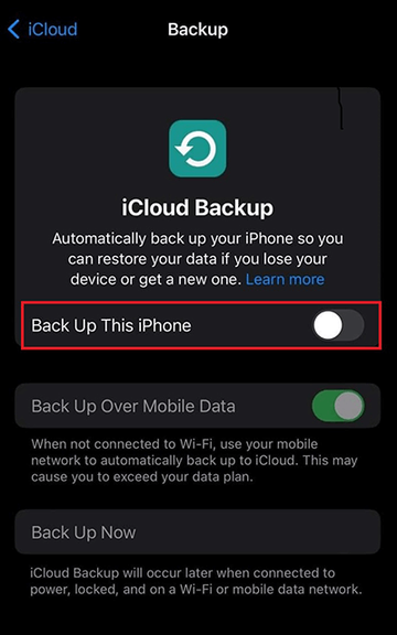 iCloud backup iCloud backup