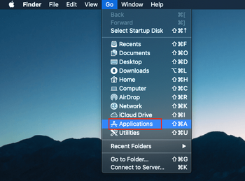 Select ‘Applications’