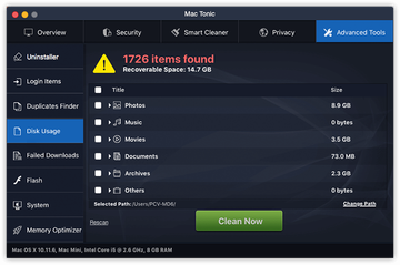 Tons of disk usage issues ‘found’ by Mac Tonic