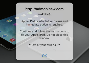 Remove Apple iPad virus warning popups