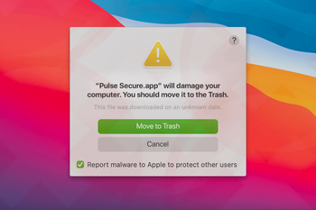 “Pulse Secure will damage your computer” popup removal on Mac