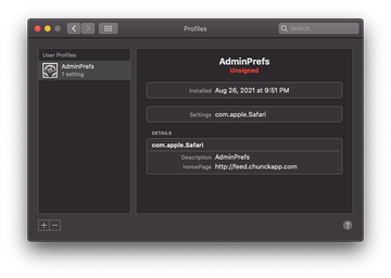 Device profile forcing redirects through feed.chunckapp.com Device profile forcing redirects through feed.chunckapp.com