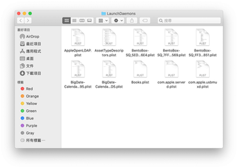 LaunchDaemons資料夾內容