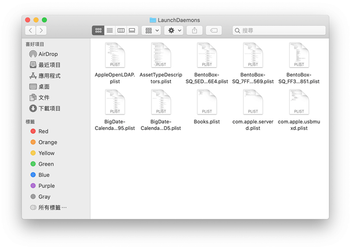 LaunchDaemons資料夾內容
