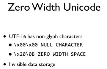 Zero Width Unicode Zero Width Unicode