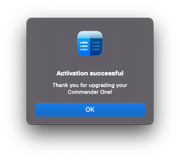 Commander One onboarding and initial setup screen Commander One onboarding and initial setup screen