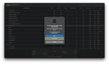 Force Quit searchpartyd in Activity Monitor