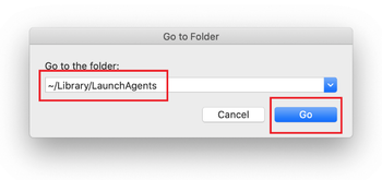 Open ~/Library/LaunchAgents directory