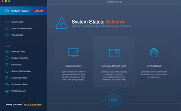 System Status console of MacBooster 6