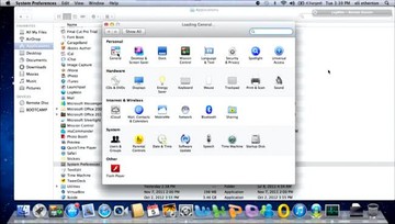 Mac System Preferences menu Mac System Preferences menu