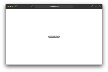 ‘Blocked Plug-in’ error in Safari ‘Blocked Plug-in’ error in Safari