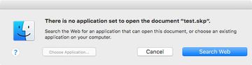 Fake application choice dialog by Mac File Opener