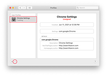 Remove malicious configuration profile from Mac Remove malicious configuration profile from Mac