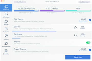 Combo Cleaner dashboard