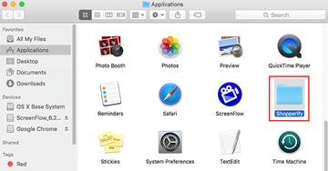 Malicious app icon under Applications Malicious app icon under Applications