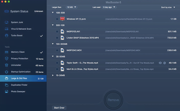 MacBooster 6 finds large and old files on Mac