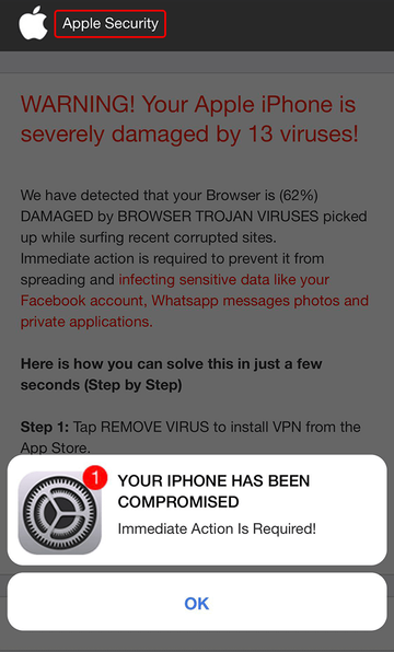 Another spin-off of the Apple Security Alert