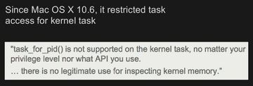 Restricted Task Access for Kernel Task