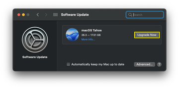 bird high CPU Mac fix by updating macOS in Software Update