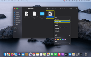 Deleting System.keychain file may address the bug Deleting System.keychain file may address the bug