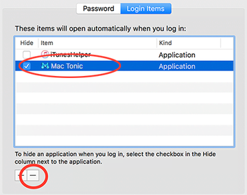 Вредоносная запись в разделе Объекты входа