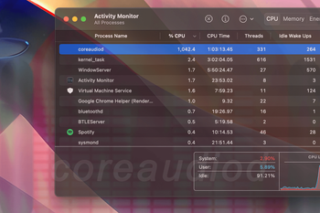 Stop coreaudiod CPU overuse on Mac