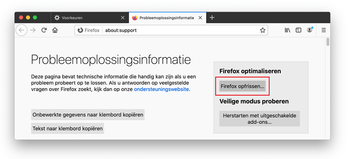 Firefox opfrissen op Mac