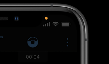 Camera and microphone indicator will appear in iOS Camera and microphone indicator will appear in iOS