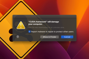 Remove “CUDA.framework will damage your computer” alert on Mac