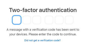 Enter two-factor authentication or 2FA