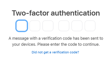 Enter two-factor authentication or 2FA