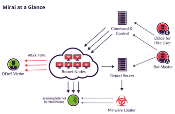 DDoS via Mirai botnet. Source: Imperva