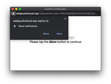 Extra web push notifications request shown on 123movies site Extra web push notifications request shown on 123movies site