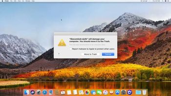 "libecomlodr.dylib will damage your computer" popup removal from Mac