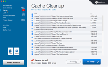 Unneeded cache entries