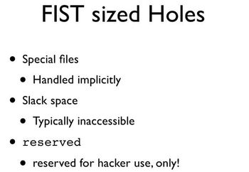 FIST sized Holes