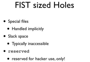 FIST sized Holes