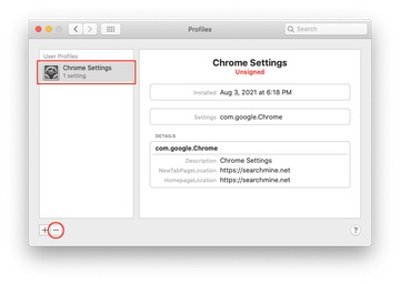 Remove mailicious configuration profile from Mac Remove mailicious configuration profile from Mac