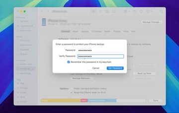 Encrypt local backup