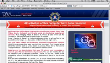 Safari locked by fake FBI alert