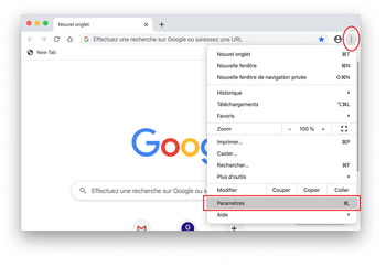 Chrome Paramètres
