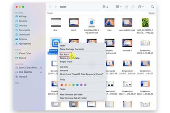 Recover deleted SD card files from the Trash bin on Mac