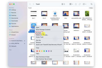 Recover deleted SD card files from the Trash bin on Mac