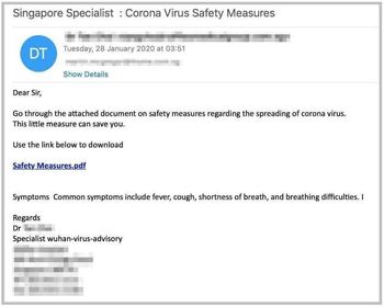 Another variant of ‘Safety measures’ scam