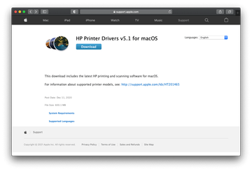 HP Printer Drivers for macOS at Apple Support