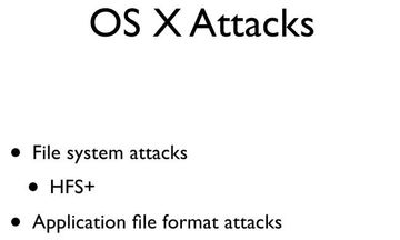 OS X Attacks