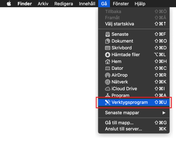 Gå till Verktygsprogram Gå till Verktygsprogram