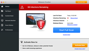 Malware Crusher reporting phony infections