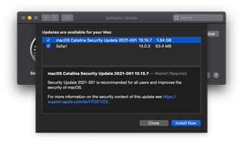 2021-001 Security Update addresses multiple macOS issues