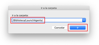 Abrir la carpeta/Biblioteca/LaunchAgents